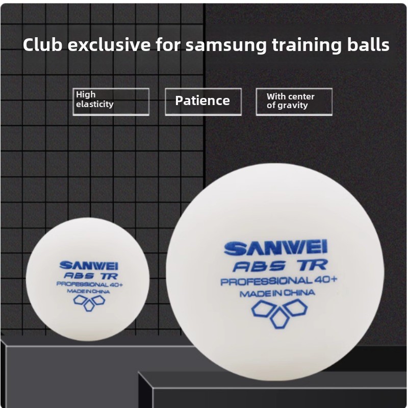 Table Tennis Logo - 100 pcs Sanwei New Materials Plastic