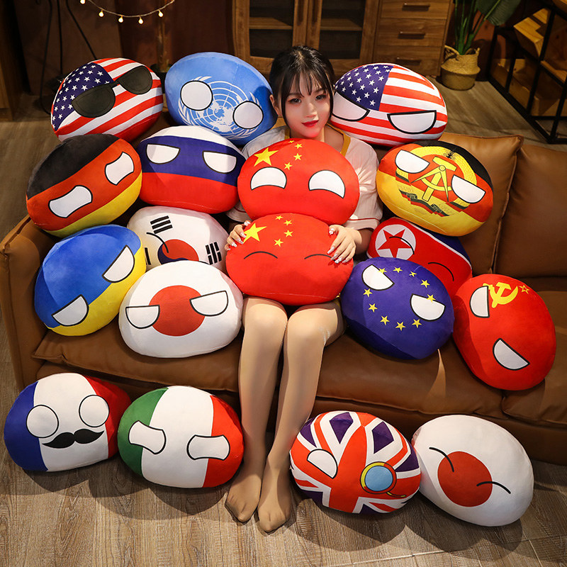 1PC 10CM Country Ball Plush To - Table Tennis France ulasan dan harga