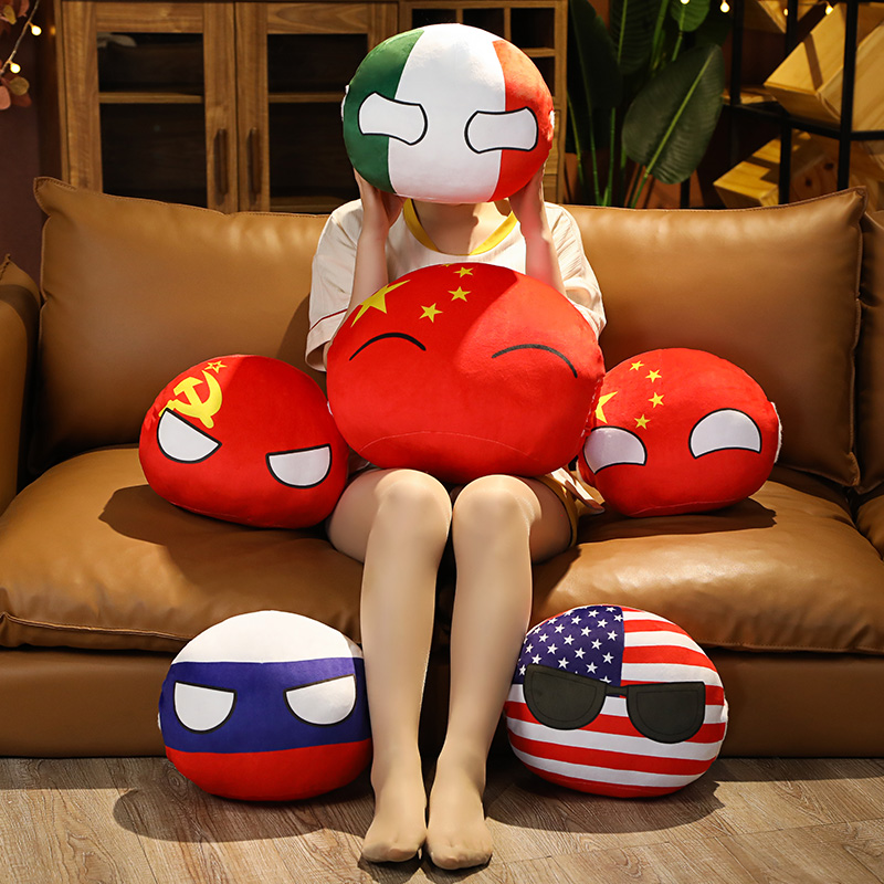 1PC 10CM Country Ball Plush To - Table Tennis France ulasan dan harga