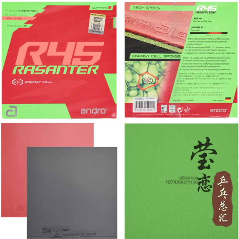 Andro Rasanter R45 47 50 C45 4 - Table Tennis Racket ulasan dan harga