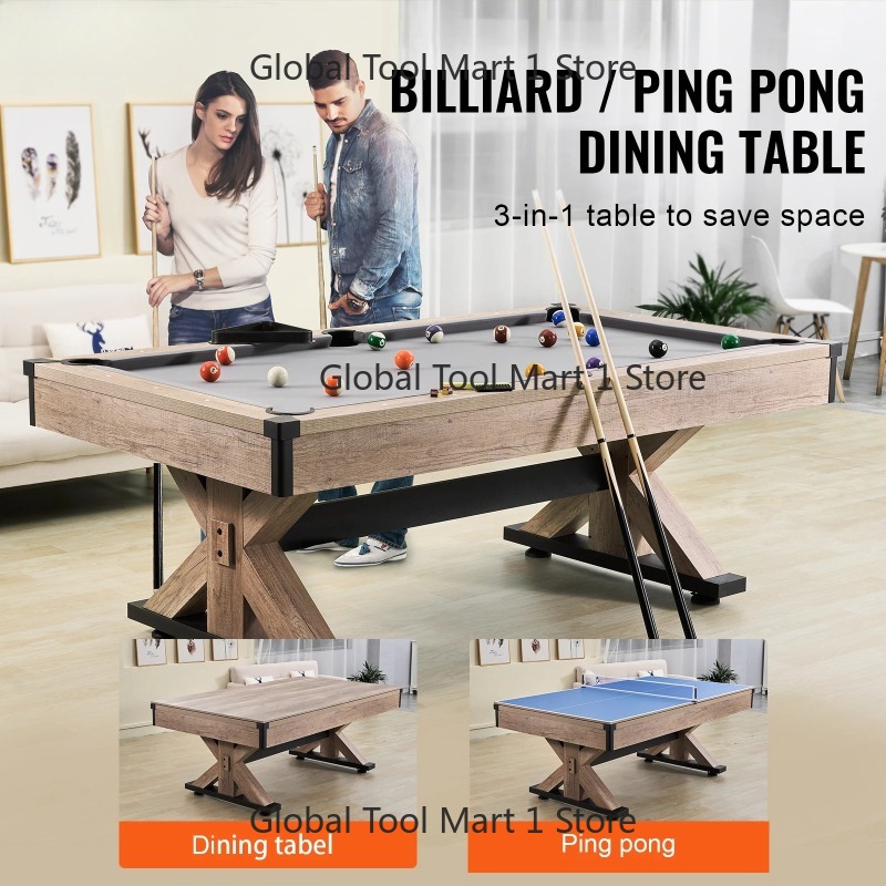VEV-OR 7ft 3-in-1 Billiards Ta - Table Tennis Or Tennis Table ulasan dan harga