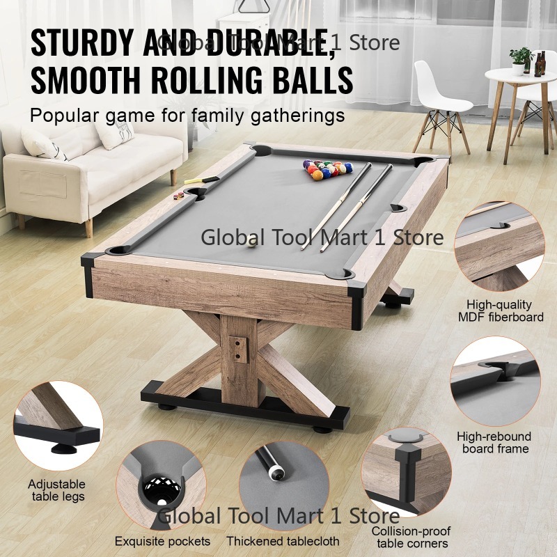 VEV-OR 7ft 3-in-1 Billiards Ta - Table Tennis Or Tennis Table ulasan dan harga