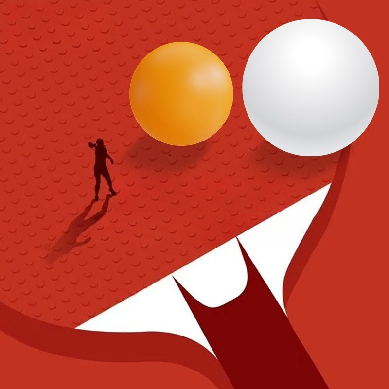 55Mm Table Tennis Large Ball H - Table Tennis Logo ulasan dan harga